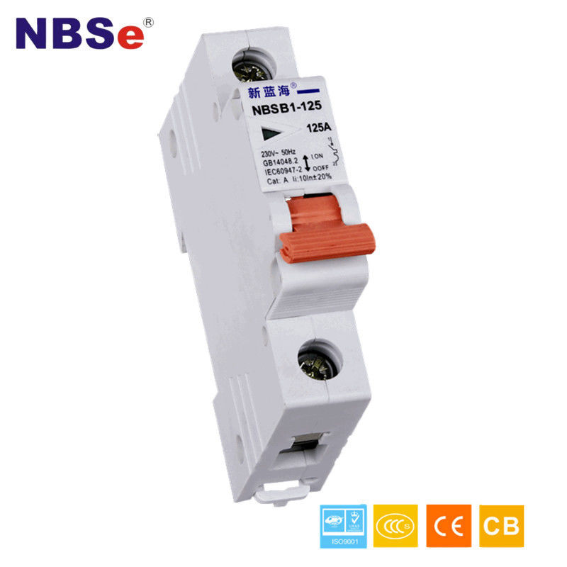 NBSM1-125 Series Industrial Type Circuit Breaker Thermal / Magnetic Release Lightweight