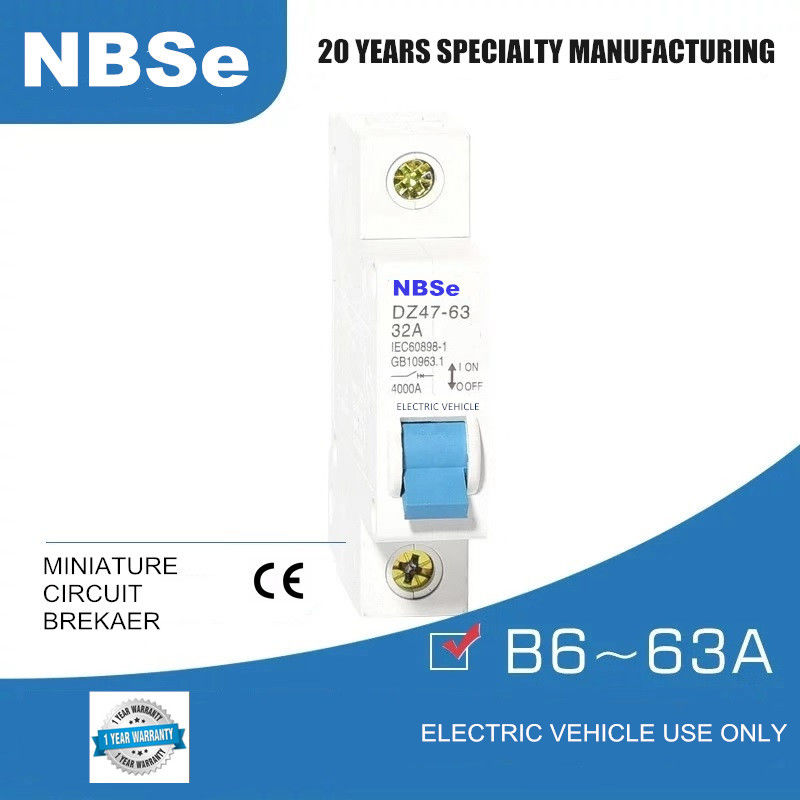 DZ47-B63 12V Electrical Isolator Switch For Electric Vehicle , Type B Breaker